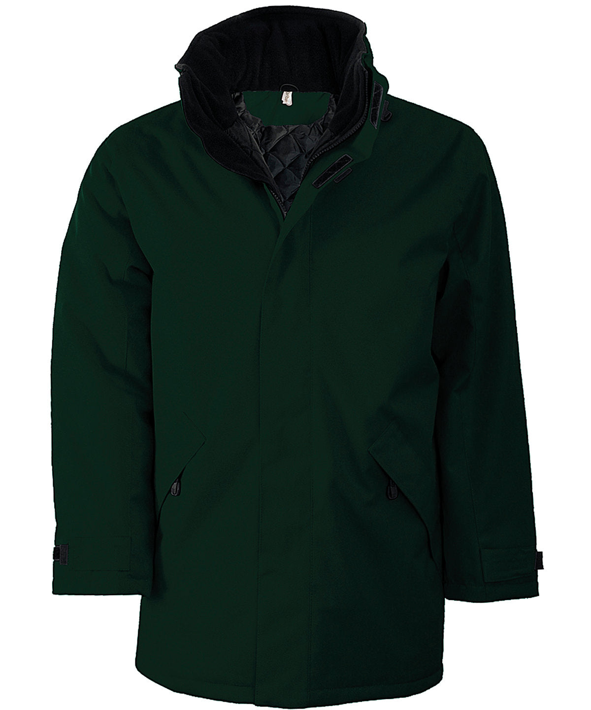 Forest/Black - Quilted parka