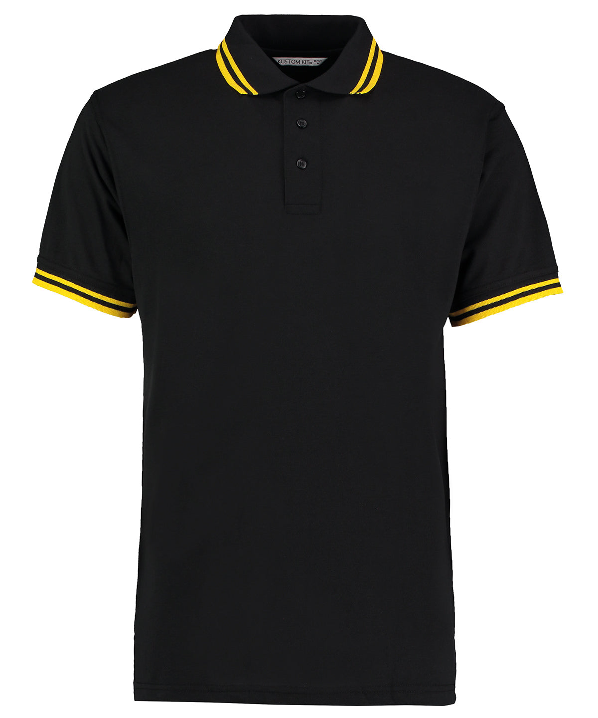 Black/Yellow - Tipped collar polo (classic fit)