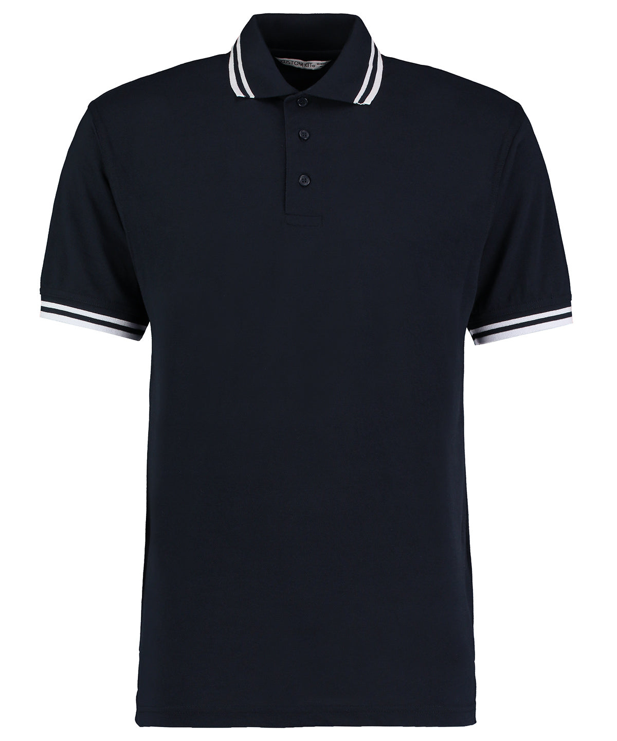 Navy/White - Tipped collar polo (classic fit)
