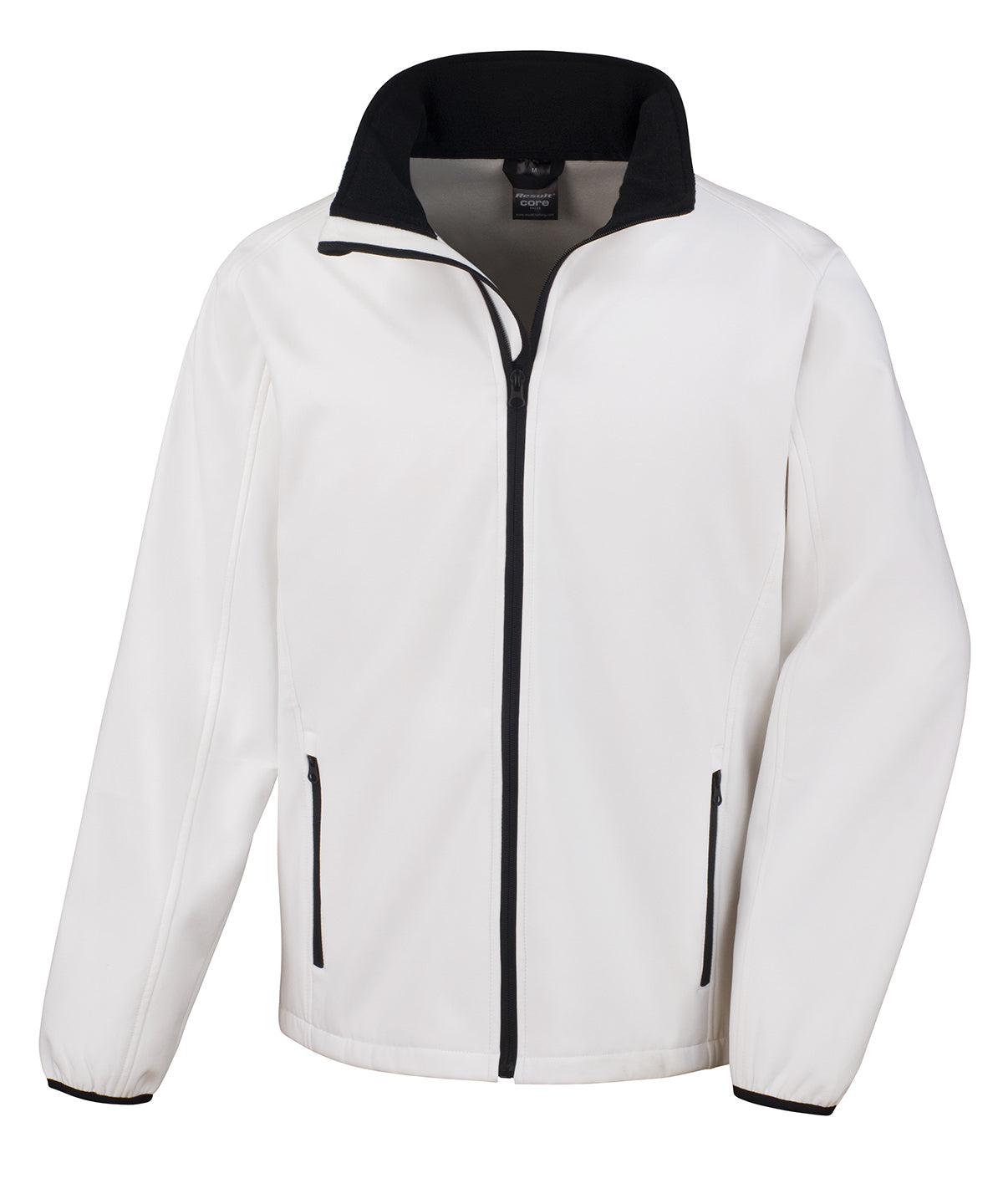 White/Black - Core printable softshell jacket