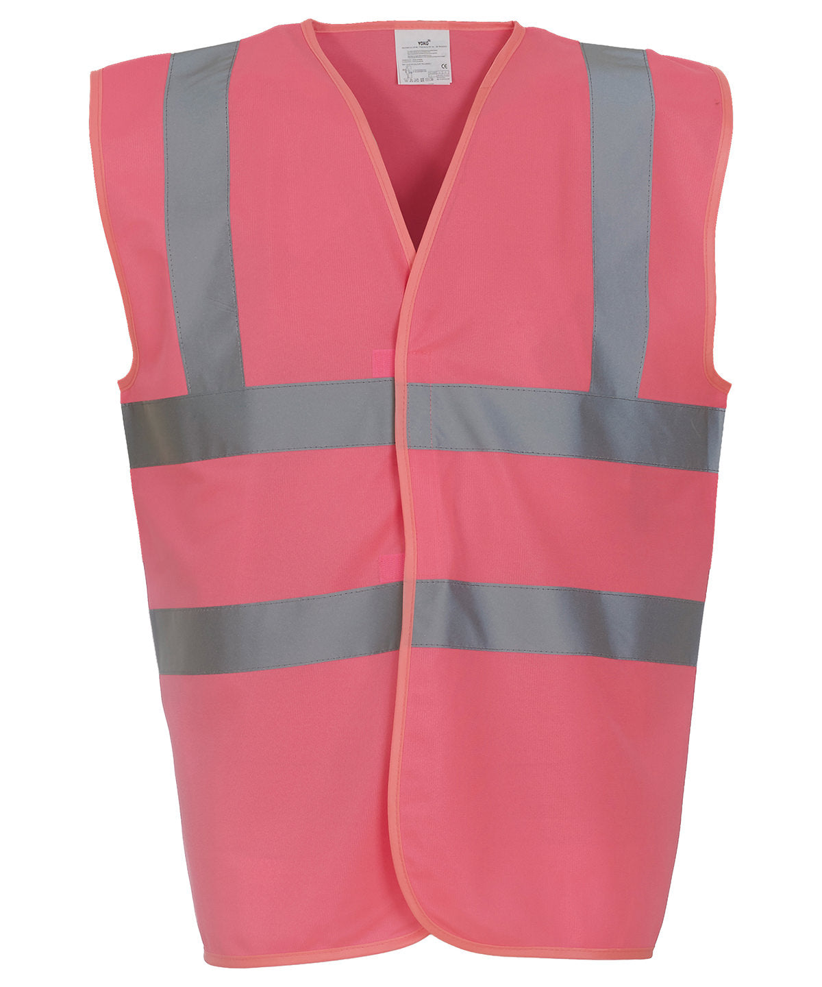 Pink - Hi-vis 2-band-and-braces waistcoat (HVW100)