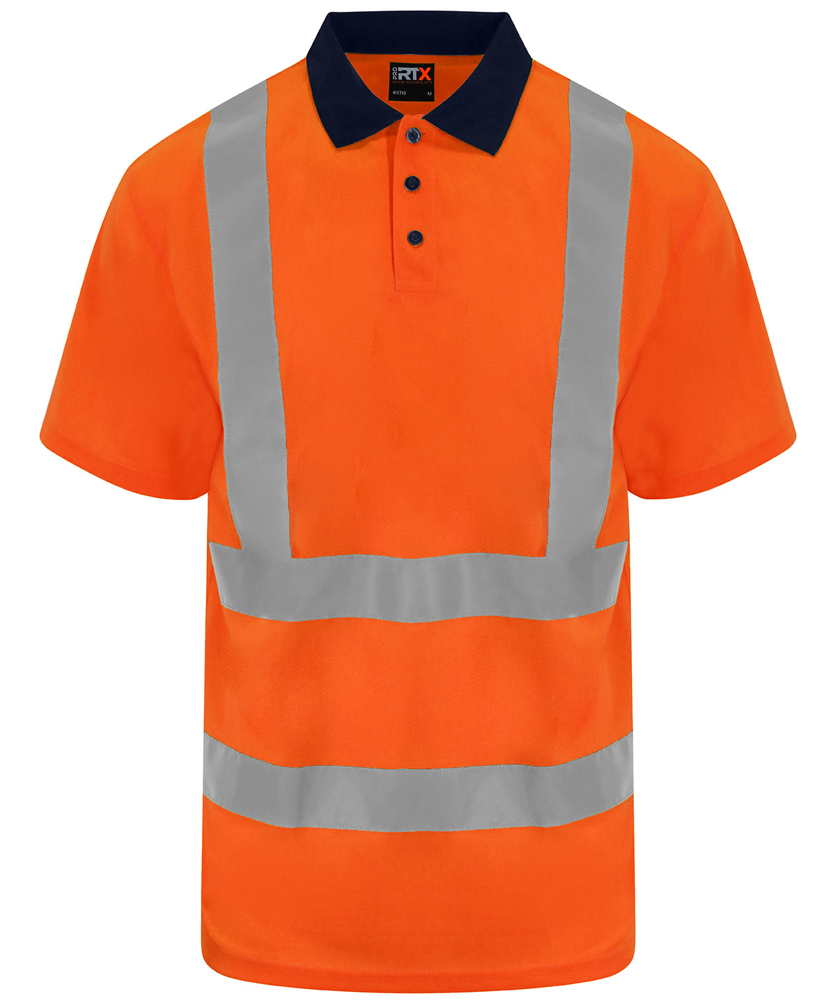 HV Orange/Navy - High visibility polo