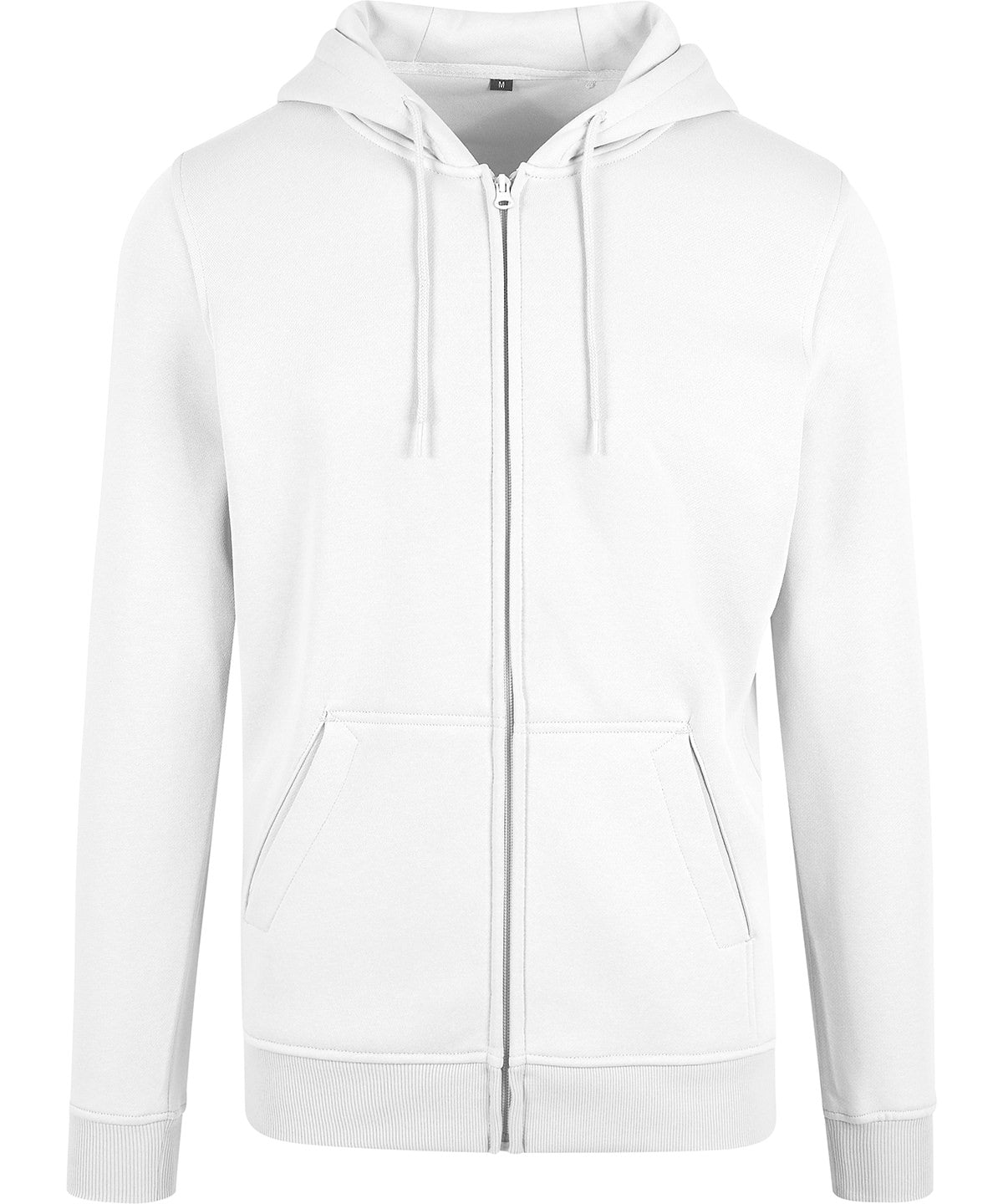 White - Heavy zip hoodie