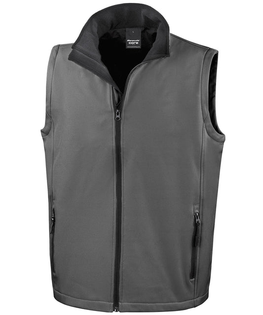 Charcoal/Black - Printable softshell bodywarmer
