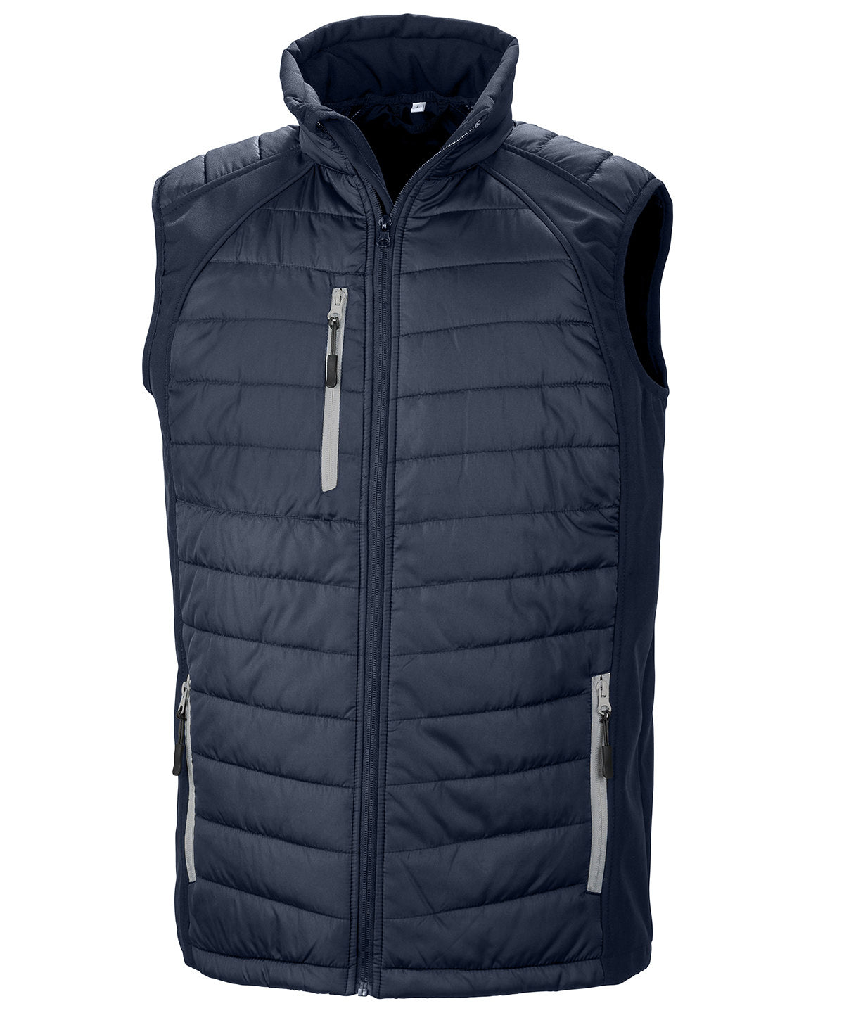 Navy/Grey - compass padded softshell gilet