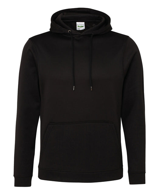 Black - Sports polyester hoodie