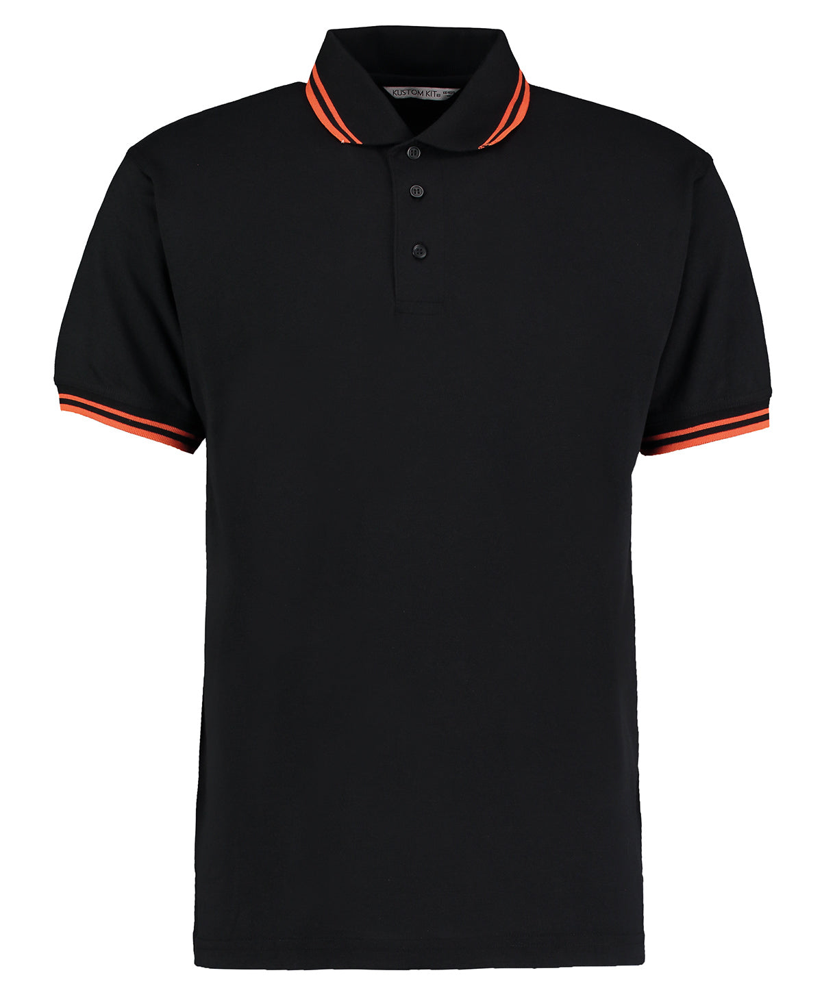 Black/Orange - Tipped collar polo (classic fit)