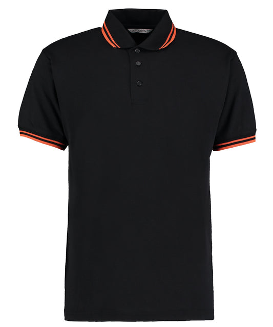 Black/Orange - Tipped collar polo (classic fit)