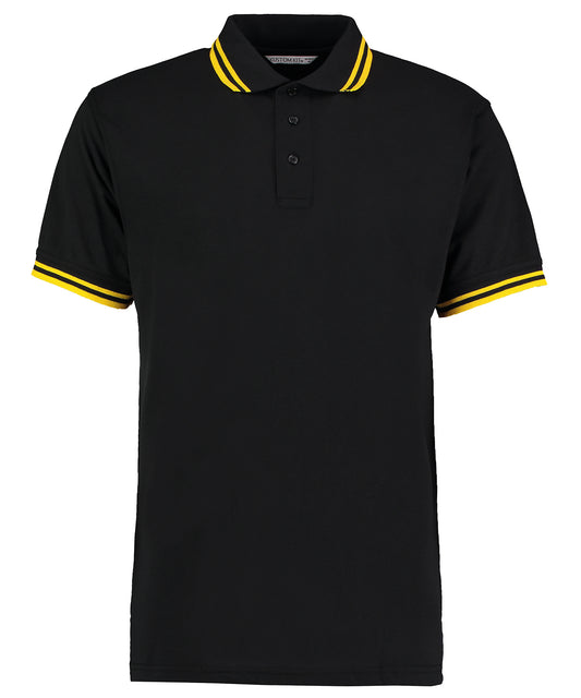 Black/Yellow - Tipped collar polo (classic fit)