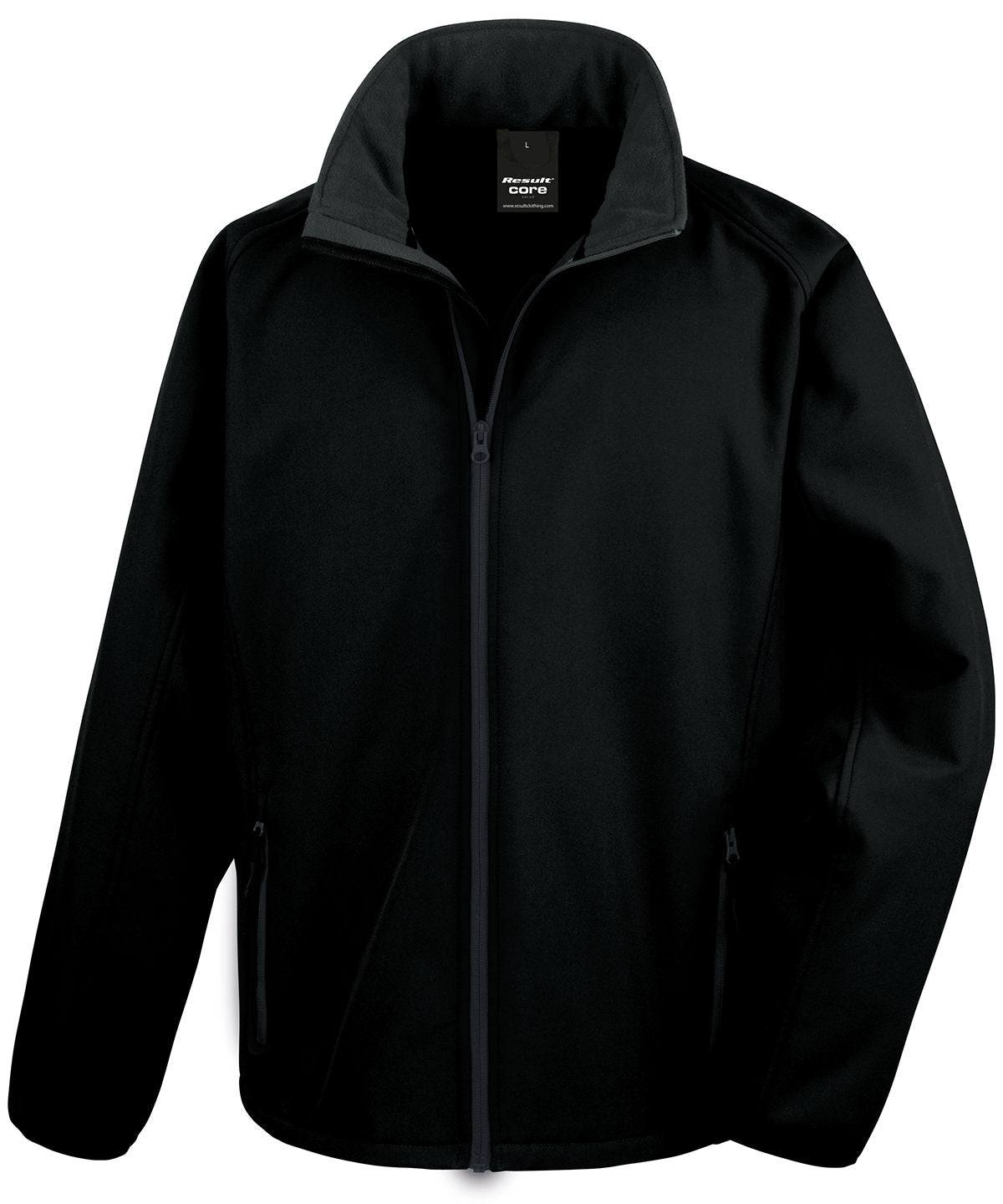 Black/Black - Core printable softshell jacket