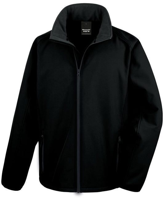 Black/Black - Core printable softshell jacket