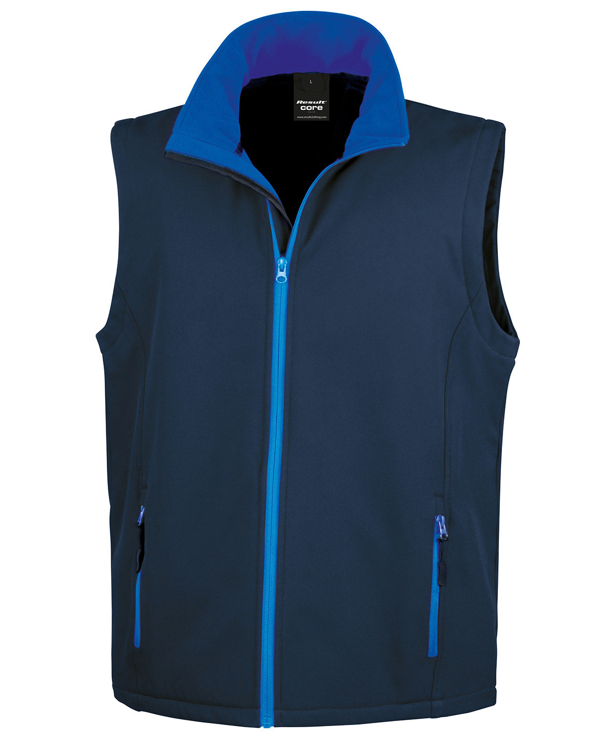 Navy/Royal - Printable softshell bodywarmer