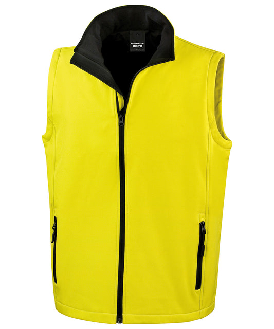 Yellow/Black - Printable softshell bodywarmer