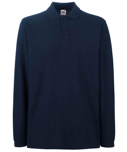 Deep Navy - Premium long sleeve polo