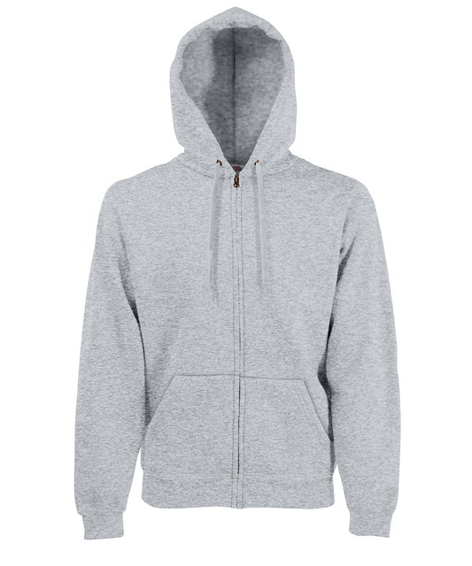 Heather Grey* - Premium 70/30 hooded sweatshirt jacket