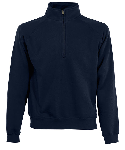 Deep Navy* - Premium 70/30 zip-neck sweatshirt