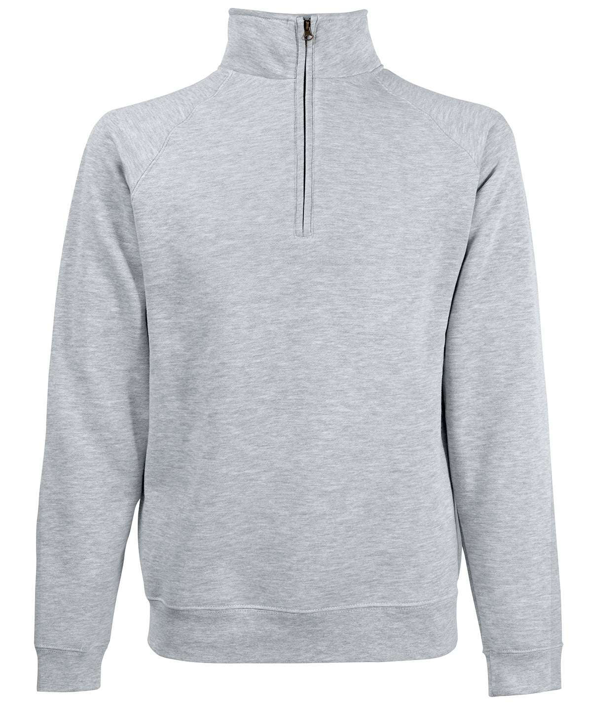 Heather Grey* - Premium 70/30 zip-neck sweatshirt