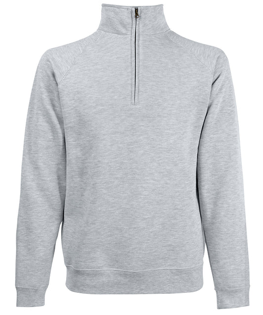 Heather Grey* - Premium 70/30 zip-neck sweatshirt