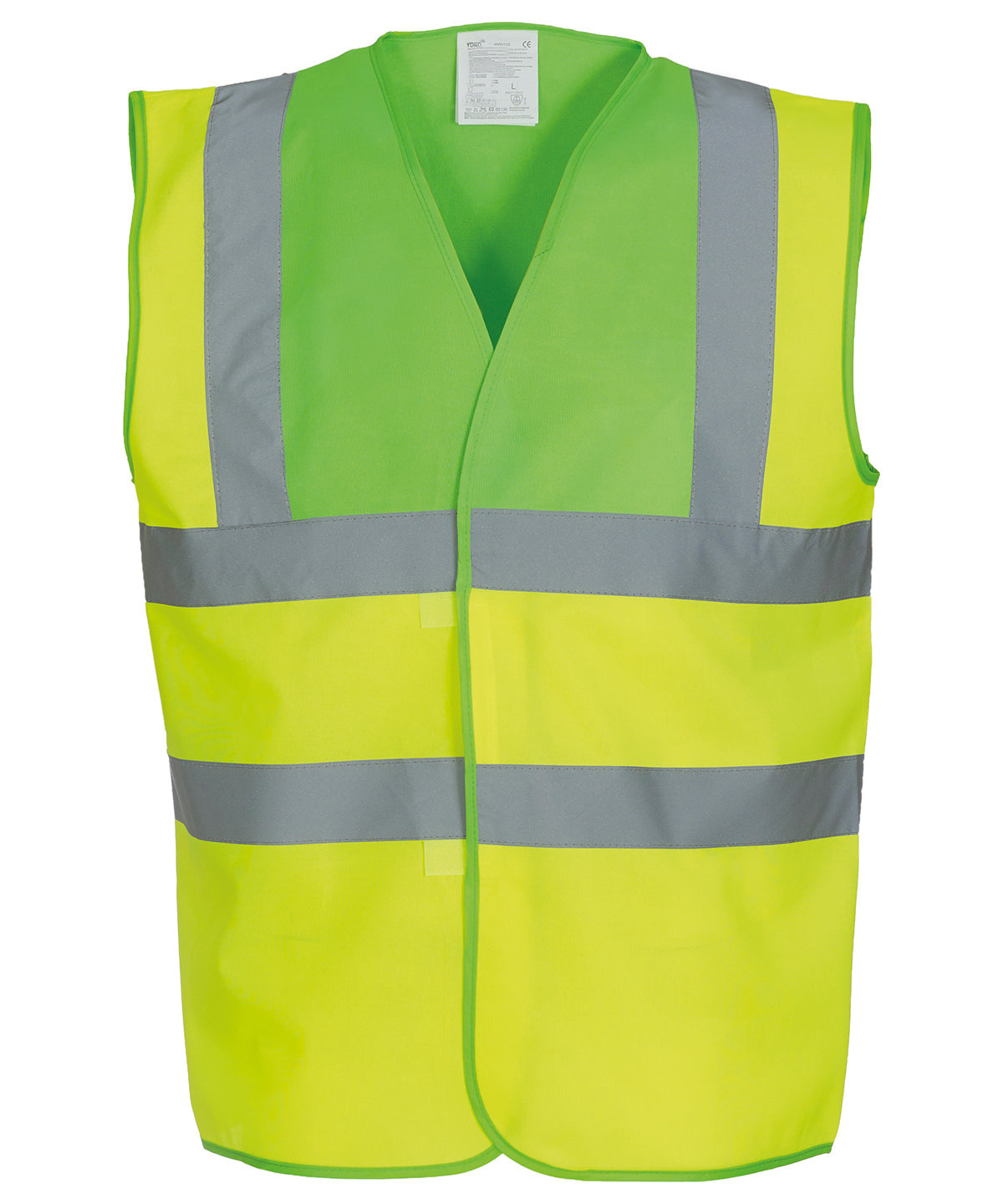 Lime Yoke/Yellow - Hi-vis 2-band-and-braces waistcoat (HVW100)