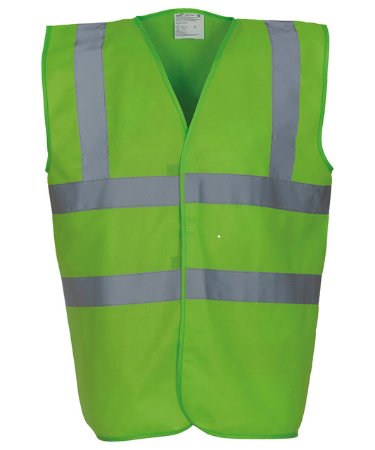 Lime - Hi-vis 2-band-and-braces waistcoat (HVW100)