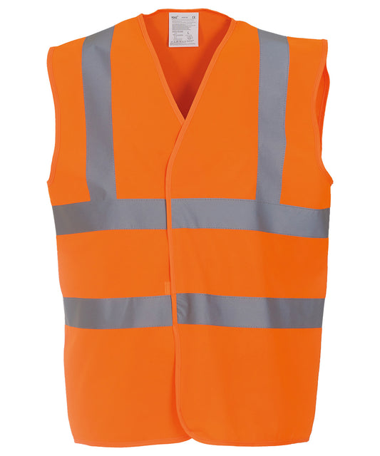 Orange* - Hi-vis 2-band-and-braces waistcoat (HVW100)