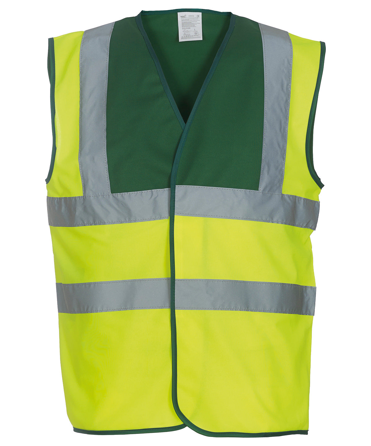 Paramedic Green/Yellow - Hi-vis 2-band-and-braces waistcoat (HVW100)