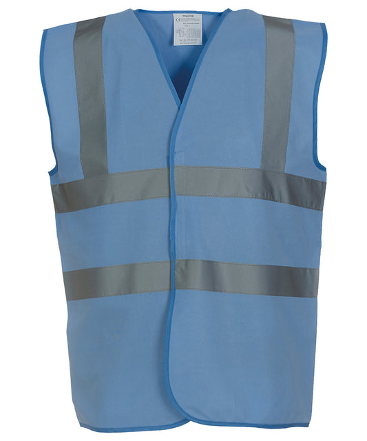 Sky Blue - Hi-vis 2-band-and-braces waistcoat (HVW100)