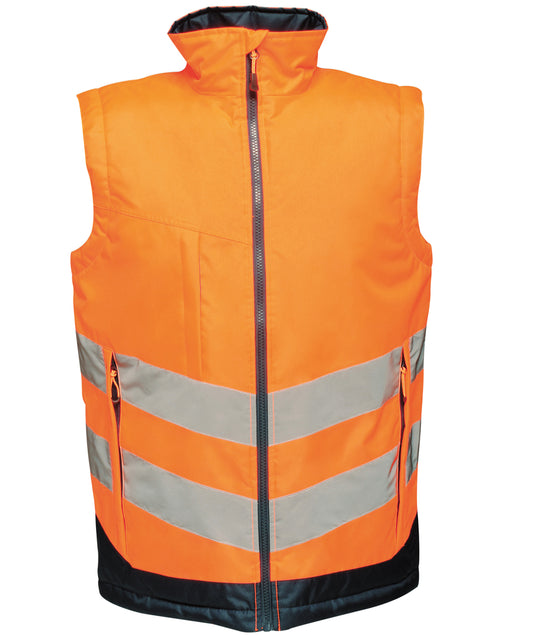 Orange/Navy - High-vis pro bodywarmer