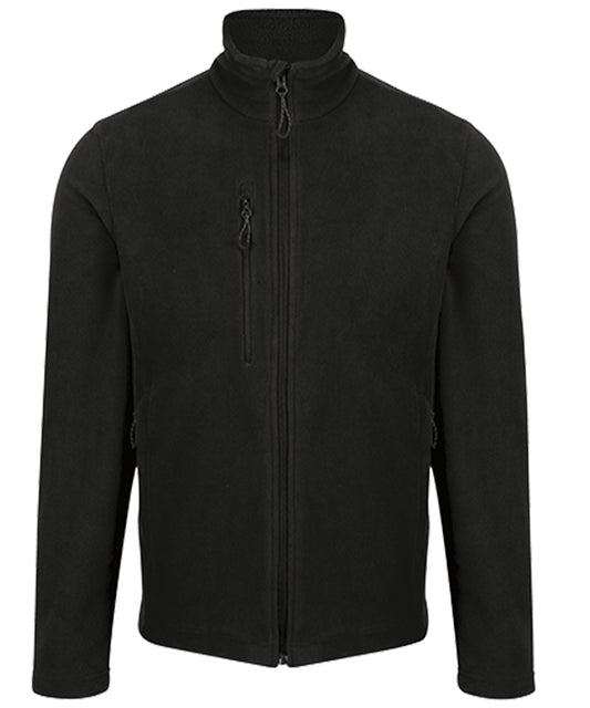 Black - Honestly Made recycled full-zip fleece
