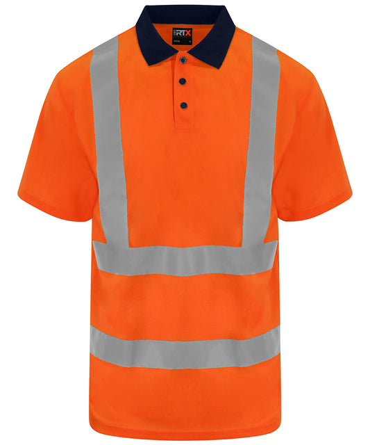 HV Orange/Navy - High visibility polo
