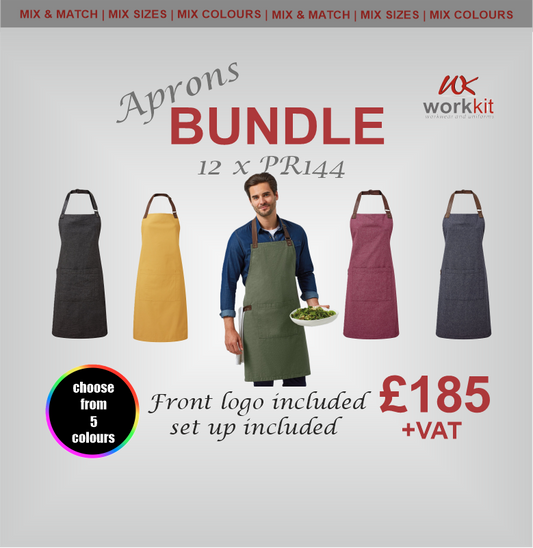 12 Piece Apron PR144 Bundle.