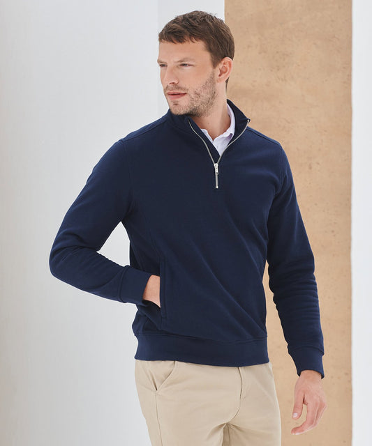 Henbury - Unisex sustainable ¼-zip sweatshirt