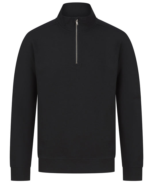 Black - Unisex sustainable ¼-zip sweatshirt