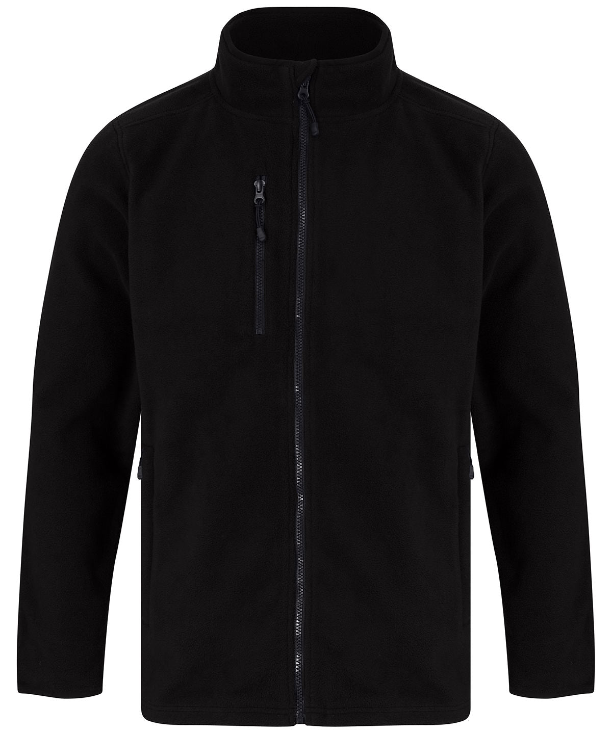 Black - Recycled polyester microfleece jacket