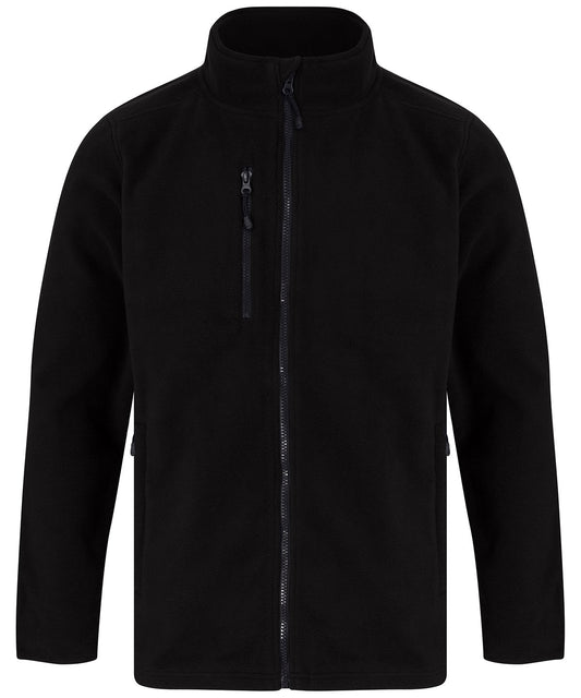Black - Recycled polyester microfleece jacket