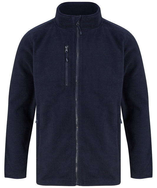 Navy - Recycled polyester microfleece jacket
