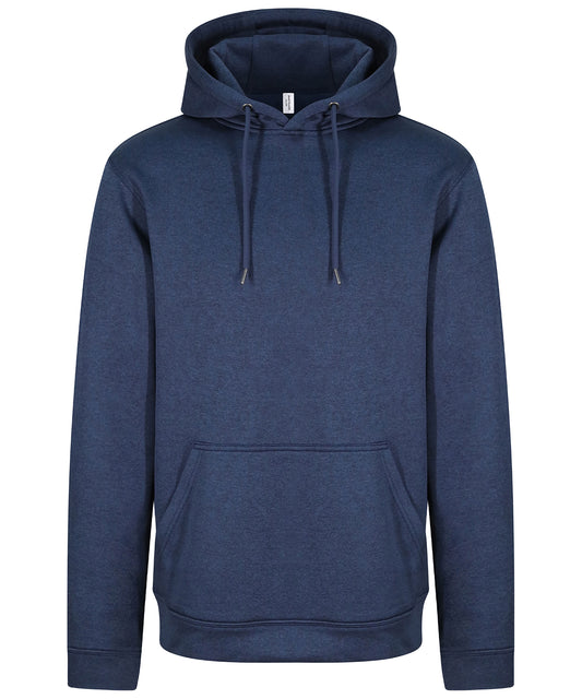 Blue Melange - Sports polyester hoodie