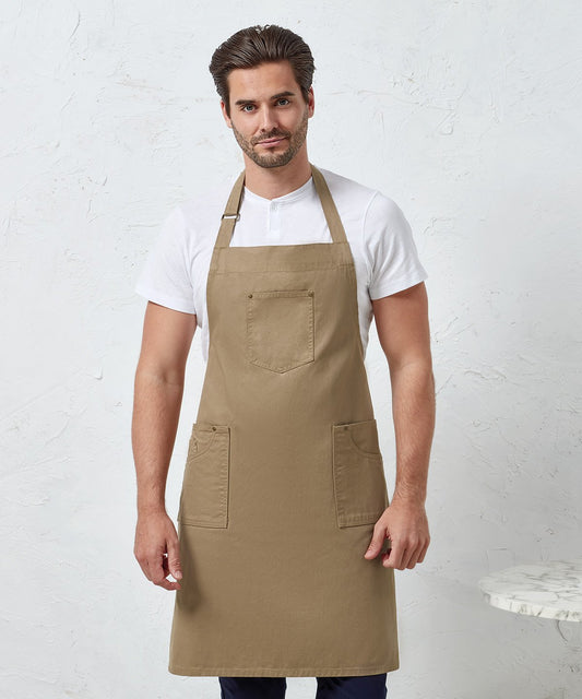 Premier - Chino cotton bib apron