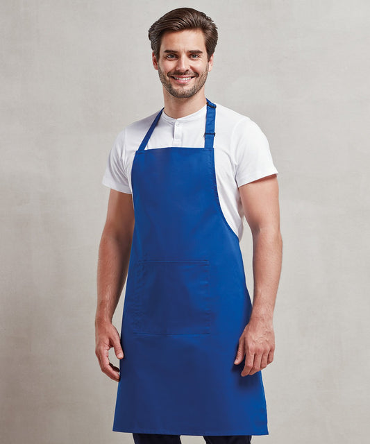 Premier - Colours bib apron with pocket