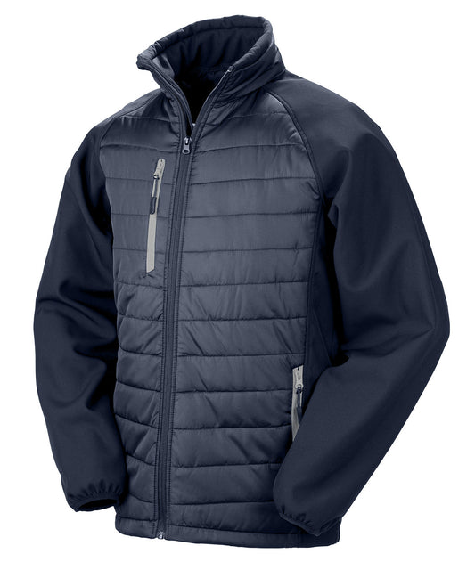 Navy/Grey - Compass padded softshell jacket