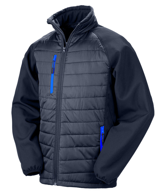 Navy/Royal - Compass padded softshell jacket