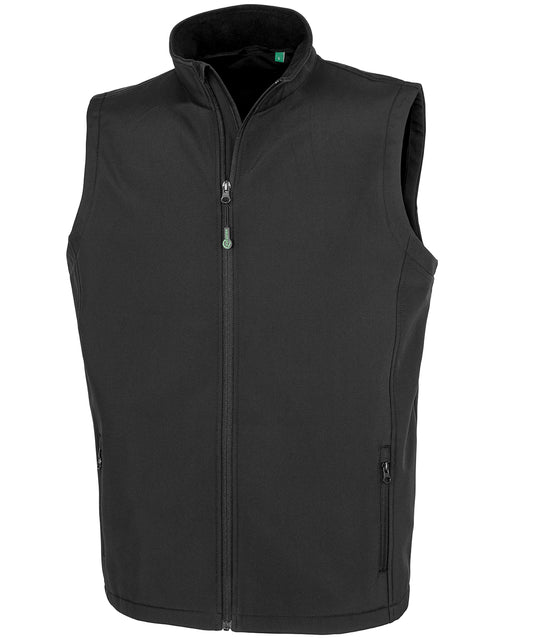 Black - Recycled 2-layer printable softshell bodywarmer