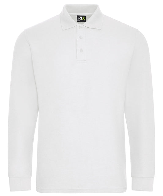 White - Pro long sleeve polo