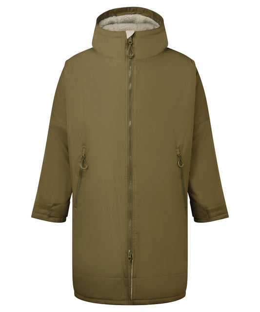 Olive/Natural - All-seasons waterproof changing robe