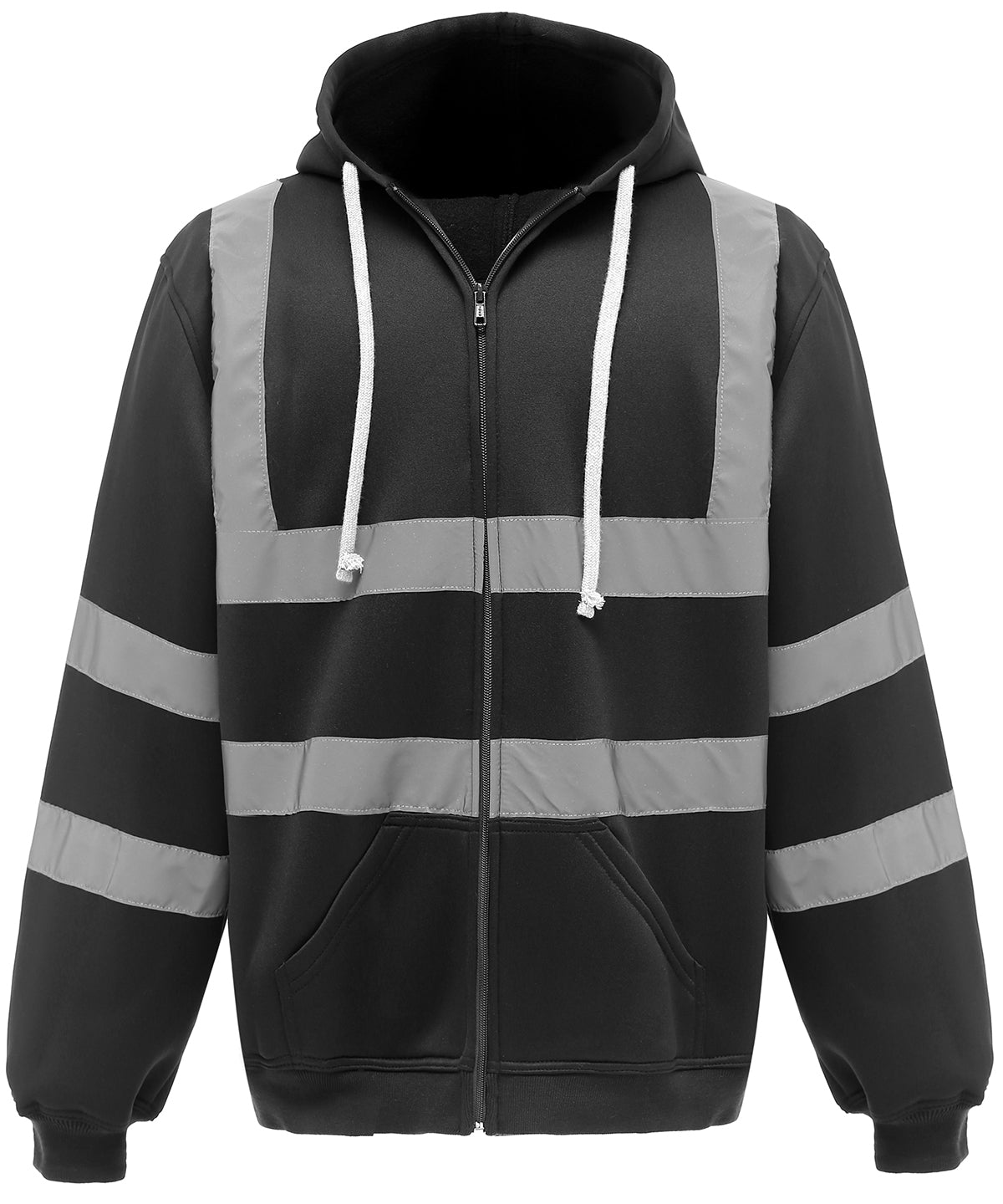 Black - Hi-vis zip hoodie (HVK07)