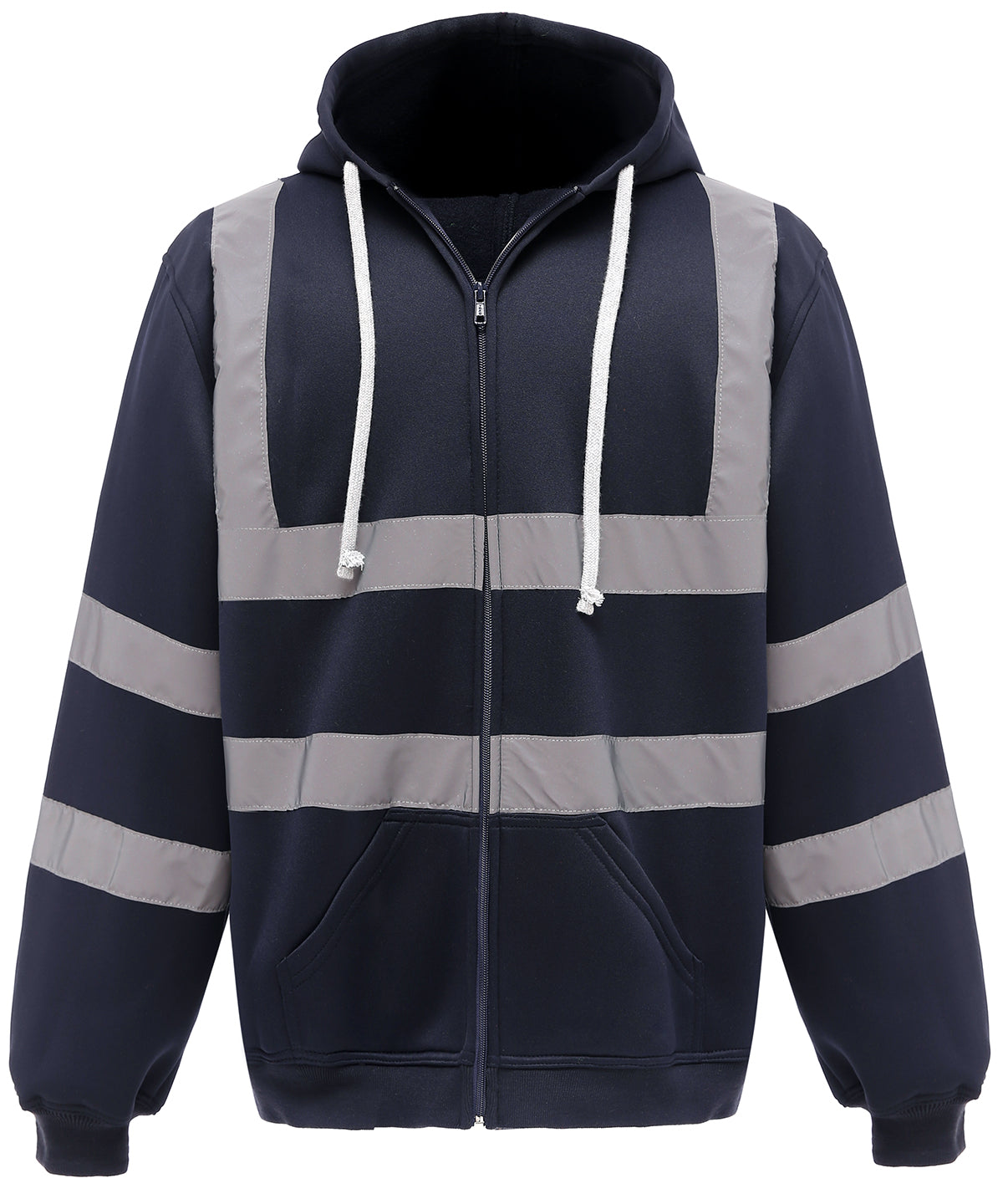 Navy - Hi-vis zip hoodie (HVK07)