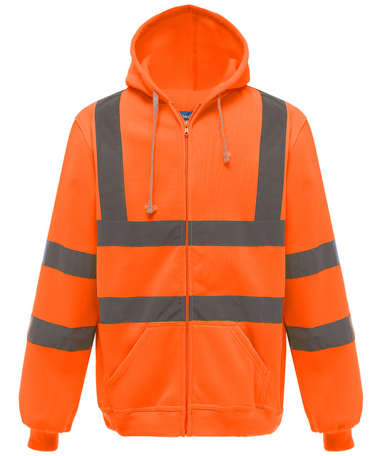 Orange - Hi-vis zip hoodie (HVK07)