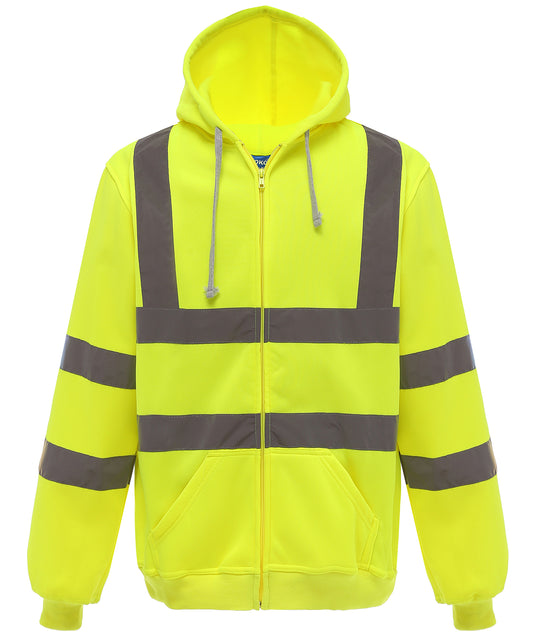 Yellow - Hi-vis zip hoodie (HVK07)