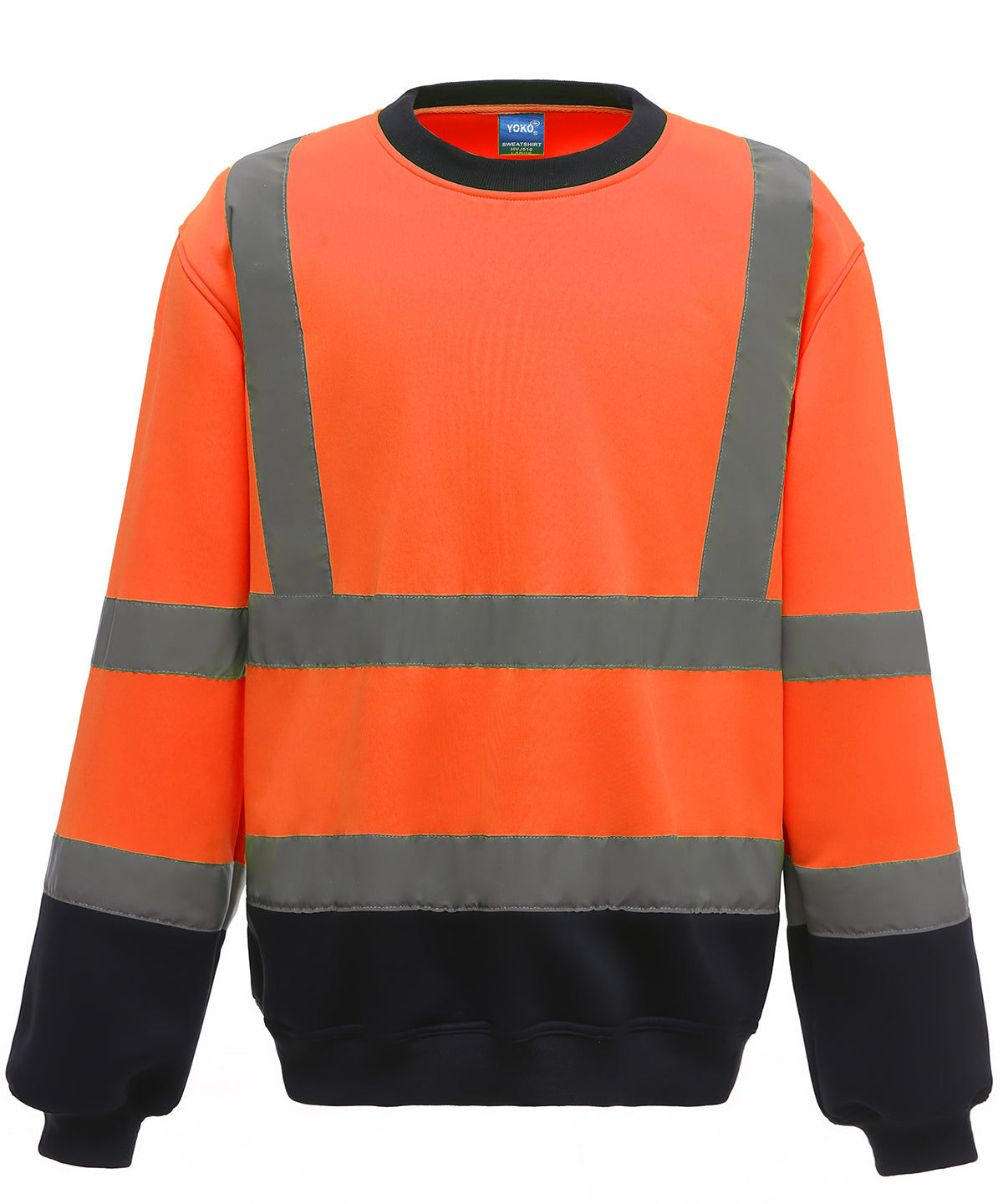 Orange/Navy - Hi-vis sweatshirt (HVJ510)