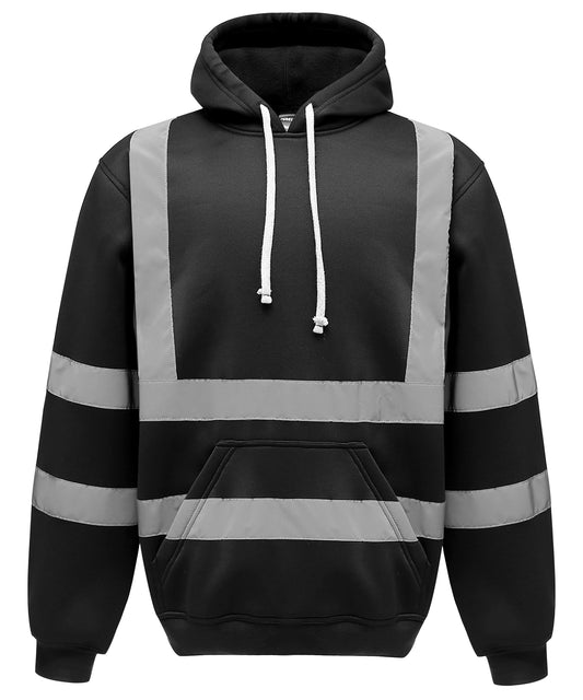 Black - Hi-vis pull-over hoodie (HVK05)